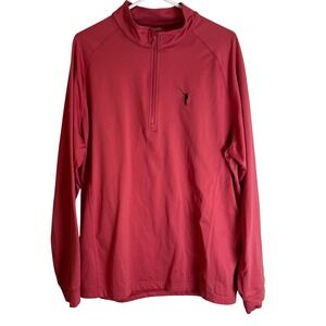 LEVELWEAR Golf Pullover 1/4 Zip Mens XL Coral Performance Athletic